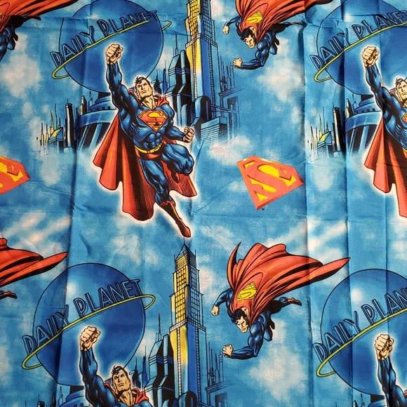 Superman Daily Planet Clark Kent Metropolis DC Comics Twin Flat Sheet - Picture 2 of 7